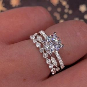 2 piece wedding ring set